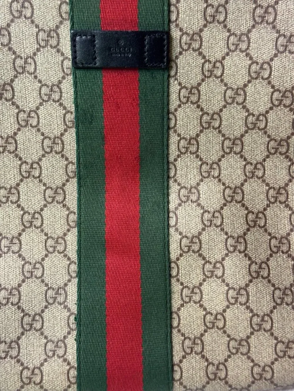 Gucci GG Supreme Web Crossbody Messenger Bag Beige Ebony - Picture 4 of 6